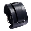 Miniatyrbillede 1 af 4: Læderarmbånd - Personlig Punk Mænd Kvinder Sort Brun Bred Ægte Læder Wrap Armbånd Armbånd Bælte Håndledsbånd