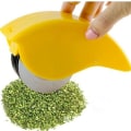 Miniatyrbilde 5 av 5: Gul 1 stk rustfritt stål rustfritt roterende slicer chopper grønnsak