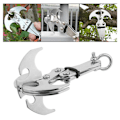 Miniatyrbillede 1 af 5: Folding Gravity Hook Udendørs Foldbar Grappling Hook Klatring Karabinhage