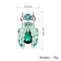 Miniatyrbilde 2 av 5: 2,5*4,5cm Grønn Retro Bille Rhinestone Brosje Dyr Insekt Pin Frakk