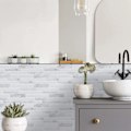 Miniatyrbillede 3 af 5: Marmor Peel and Stick Backsplash, 10-ark Premium 3D Selvhæftende Fliser
