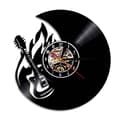Väggklocka - Gitarrstil Vinyl Väggklocka - Vinylklocka - Vardagsrumsväggdekor - Unika presenter till musikälskare