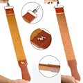 Miniatyrbillede 2 af 5: Barber læder strop til lige barberknive, 52 cm