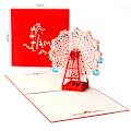 Pikkukuva 2 / 5: Pop Up -syntymäpäiväkortit, 3D-paperisyntymäpäiväkortit, joissa on litteä näyttöwidgetti, onnittelukortit kirjekuorilla ystävänpäivään, syksyyn, jouluun, kiitospäivään