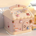 Miniatyrbilde 3 av 4: Sparebøsse for barn, stor kapasitet sparebøsse, lite hus sparebøsse, rosa