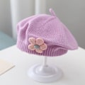 Pikkukuva 2 / 4: Pieni tyttö baretti talvi lämmin beanie taapero ranskalainen neulottu hattu vauva c