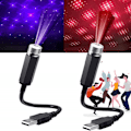 Miniatyrbilde 1 av 5: Mini LED-projektorlampe Stjernenatt, Auto-Rotate Mini LED-projektorlampe Stjernenatt, Mini Projektorlampe Stjernenatt for Bil, Soverom, Stue (Rød + Blå)