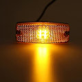 Miniatyrbilde 2 av 5: 4 stk 12V/24V oransje LED-klaringslys med reflektor, sidemarkeringslys