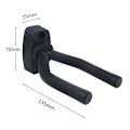 Miniatyrbilde 3 av 5: 6 stk. svart gitarveggstativ, gitarholder gitarveggfester, gitar