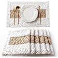 Miniatyrbild 3 av 3: Boho bordstabletter set med 6, Macrame bordsdekor och bondgårdsstil