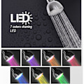 Miniatyrbilde 2 av 4: LED Dusjhode, Dusjhode med Lys, 7 Farger Blinkende Lys, Automatisk Skiftende LED Fast Dusjhode for Baderom