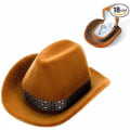 Miniatyrbild 1 av 5: Kreativ Cowboyhatt Smyckeskrin Premium Fashion Sammet Ring Box Wester