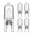 Miniatyrbilde 1 av 4: G9 Halogenpærer, 10-pakning G9-pærer 2-pinners sokkel JCD Typ Dobbelpinne 40W Små Xenonpærer for avtrekksviftelys, mikrobølgeovner, baderomslys, lysekroner