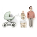 Pikkukuva 2 / 4: Lundby-nukke, vauva ja vaunut - Mikki