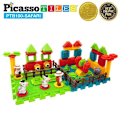 Pikkukuva 3 / 9: Picasso-Tiles Bristle Blocks 100 Pieces, Safari Multicolor