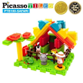 Pikkukuva 5 / 9: Picasso-Tiles Bristle Blocks 100 Pieces, Safari Multicolor