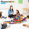 Miniatyrbillede 2 af 7: Picasso-Tiles 100-bit bilbane Multicolor