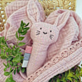 Miniatyrbild 2 av 3: Ekologisk Babyfilt Krinklad Lace Pale Mauve - Babynord