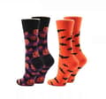 Nyhetssockor Crew 2-pack med tryck Halloween Spöke Pumpa style 1