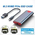 Miniatyrbillede 2 af 5: M2 NVMe SATA SSD-kabinet 10 Gbps SSD-boks M.2 NVME NGFF SSD til USB 3.1-kabinet Type-A til Type-C-kabel til PC Laptop—ls