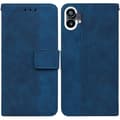 Til Nothing Phone 1 Geometrisk præget flip læder telefoncover Blue
