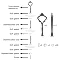 Miniatyrbillede 2 af 5: 9 Sæt Kageopsats Hardware Kit Etagefad Hardware Beslag til Kageopsatser, 3 Etagers Kageopsats Beslag
