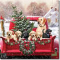 Jul hund lastbil diamantmålning korsstygn kit broderi