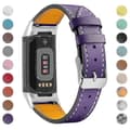 Ægte læder justerbar rem til Fitbit Charge 6/5 - Premium erstatningsrem lilla Fitbit Charge 6 lilla 6 Purple