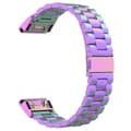Miniatyrbillede 2 af 2: Til Garmin Fenix 7S / 7S Pro / 6S Pro urrem 20 mm rustfrit stål 3-perlearmbånd - Multifarvet Multicolor Multi-color
