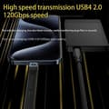 Miniatyrbillede 3 af 4: 240W 8K 80Gbps USB-C / Type-C til USB-C / Type-C til Thunderbolt 5 Fuld Funktion FPC Kabel Datakabel White