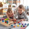 Miniatyrbillede 3 af 7: 3-i-1 Montessori Trælegetøj | Farve- & Formsorterer, Stabeltårn & Perlesekvensering til Finmotorik, Alder 3-5—ls