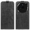R64 Texture Single Vertical Flip -nahkainen puhelinkotelo Black For Nothing Phone 3a Pro