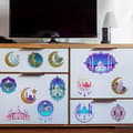 Miniatyrbilde 4 av 5: Eid veggdekor Mubarak dekorasjon måneslott mønster vindusklistremerke