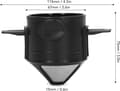 Miniatyrbillede 2 af 4: Bærbart håndholdt kaffefilter i rustfrit stål, genanvendeligt drypkaffefilter—ls