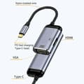 Miniatyrbillede 2 af 4: Y001 3-i-1 USB-C/Type-C til VGA+HDMI+USB-C/Type-C lydadapterkabel Not Specified