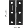 Miniatyrbillede 2 af 5: Rustfrit stålhængsel, hængsler til folde døre, til hjemmemøbler hardware skabsdørbeskyttelse, 10 stk., med 60 skruer, sort