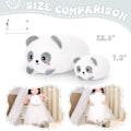 Miniatyrbillede 5 af 5: 8 tommer sød panda plys bamse fyldt squishy dyr cylindrisk krop pude, super blødt tegneserie kram legetøj gaver til sengetøj, børn sovende kawaii pude