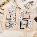 Miniatyrbillede 4 af 5: Scrapbook-klistermærker 6 pakker, 10 stk. hver til Junk Bullet vandflasker bærbar computer, PET æstetiske deko-klistermærker Journaling-artikler -Sommerfugl og drøm