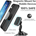Miniatyrbillede 2 af 5: Bilholder Magnetisk Telefonholder Bilmontering 360° Rotation Instrumentbræt Sug Universal Bilnavigation Kropsmontering Biltilbehør