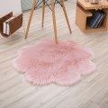 Miniatyrbillede 1 af 5: Imiteret Fåreskindstæppe, Syntetisk Fåreskind Fluffy Blødt Luksus Uldtæppe Sofa Pude Dekorer Din Stue og Soveværelse (45cm, Lyseblå)