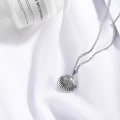 Miniatyrbillede 2 af 4: Seashell Locket Charm Halskæde til Kvinder Piger, Nautisk Strand Havskalstil, Justerbar Lang Kæde Choker Vedhæng Halskæder Smykker
