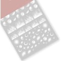 Pikkukuva 2 / 5: Yötaivaan kynsien taidetarrat 3D valkoinen kuu tähti pilvikuvio kynsien kärjet puoliläpinäkyvä muotoilu muoti viehätys DIY varpaankynnet kynsien tatuoinnit 3 arkkia