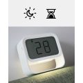 Miniatyrbild 2 av 4: Digital väckarklocka med timer, nattlampa, reseväckarklocka, vit, liten sängklocka, batteridriven, dimbar timer, snooze-funktion