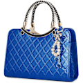 Miniatyrbillede 1 af 5: Skinnende Laklæder Dame Punge Satchel Håndtasker Damer Mode Top Håndtag Håndtasker Crossbody Skuldertasker