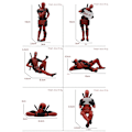 Miniatyrbillede 5 af 5: 1 stk. Deadpool Funky Model: Oplev den frække superhelts ånd, håndlavet, superheltedekoration, siddende stilling Style03