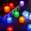 Miniatyrbillede 4 af 5: Flammeløs LED Lys Batteridrevne Lys Fyrfadslys Lampe Bryllup Fødselsdagsfest Dekorationer Yellow-10pcs