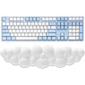 Miniatyrbilde 1 av 5: Skyformet håndleddsstøtte for tastatur, minneskum håndleddsstøtte for datamaskintastatur, ergonomisk håndleddsstøtte for tastatur for å skrive smertelindring - hvit
