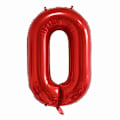 Pikkukuva 3 / 5: 40 tuuman punainen suuret numerot 0-9 syntymäpäiväjuhlan koristeet heliumfolio Mylar iso numero ilmapallo digitaalinen nolla