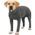 Miniatyrbillede 1 af 5: Hunde Onesie Efter Operation Kæledyr Kirurgisk Restitutionsdragt Anti-Fældning Heldragt Til Hun- Og Hanhund Langærmet Claming Pyjamas Med Ben Grå/M