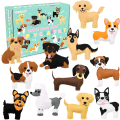 Pikkukuva 1 / 5: Puppy Craft Kit - Lasten DIY-askartelu- ja ompelusetit Koiran pehmolelu Huopa Plushie Tytöille ja pojille Koulutusaloittelijoiden ompelusetit Ompelusetit